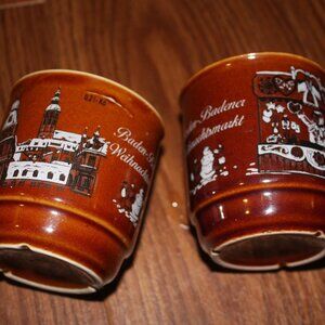 Vintage German Christmas Market Mugs Pair